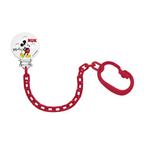 Nuk cadenita sujeta chupetes mickey rojo
