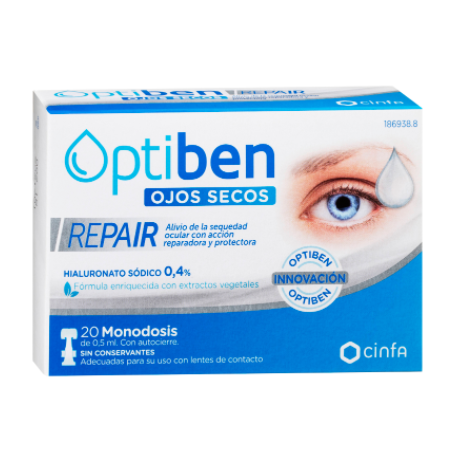 OPTIBEN OJOS SECOS REPAIR 20 MONODOSIS