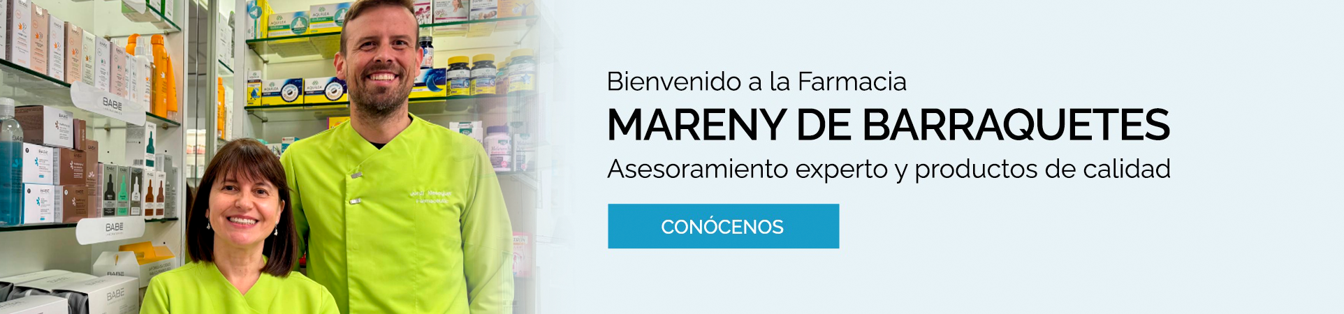 Bienvenidos a la Farmacia Mareny de Barraquetes, Valencia