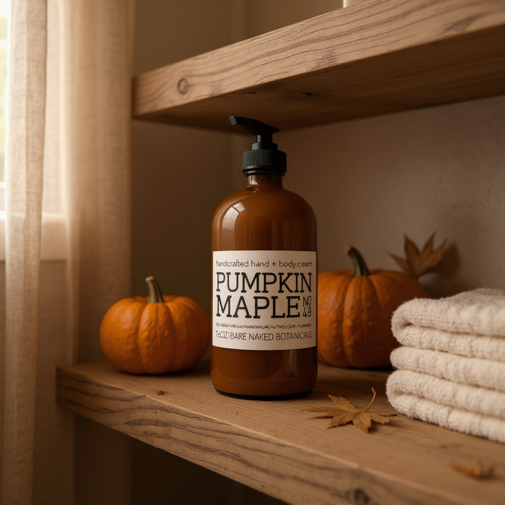 This delightfully rich Pumpkin Maple Pie body cream delivers skin-loving nutrients, vitamins, and plant-powered ingredients to deeply moisturize without greasiness. A beloved seasonal favorite has returned for a limited time, now enhanced with pumpkin purée, coconut milk, and warm notes of nutmeg, clove, and cinnamon for irresistible autumn comfort.