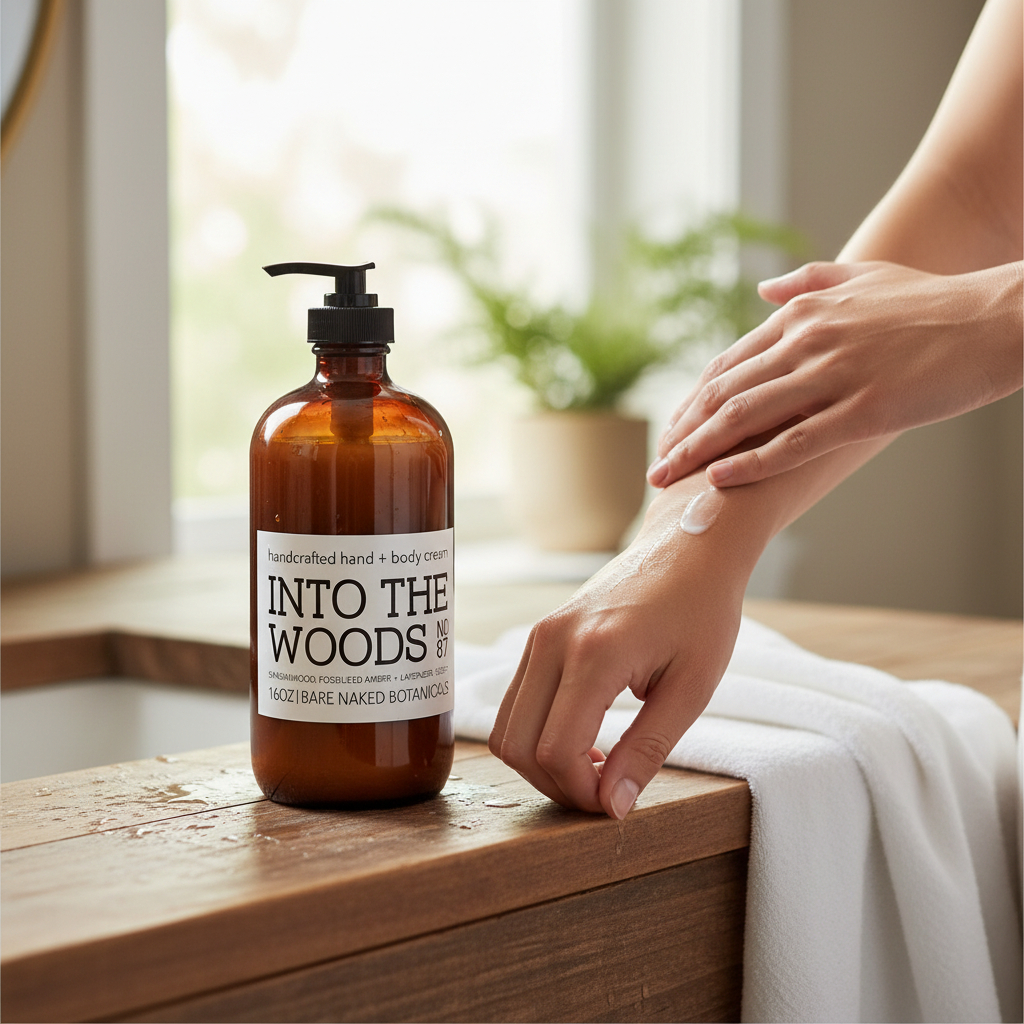 A grounding fusion of the purest essential oils of sandalwood, vetiver, fossilized amber, and lavender wraps the skin in quiet tranquility and warmth. Aloe butter, safflower oil, and aloe vera leaf juice—paired with ECOCERT-certified ingredients—deliver deep hydration without a greasy after-feel. Rich in essential fatty acids, minerals, and antioxidants, this plant-based moisturizer helps nourish, protect, and restore stressed skin. Designed for modern life, this calming botanical blend promotes balance, relaxation, and a deeply peaceful sense of well-being.