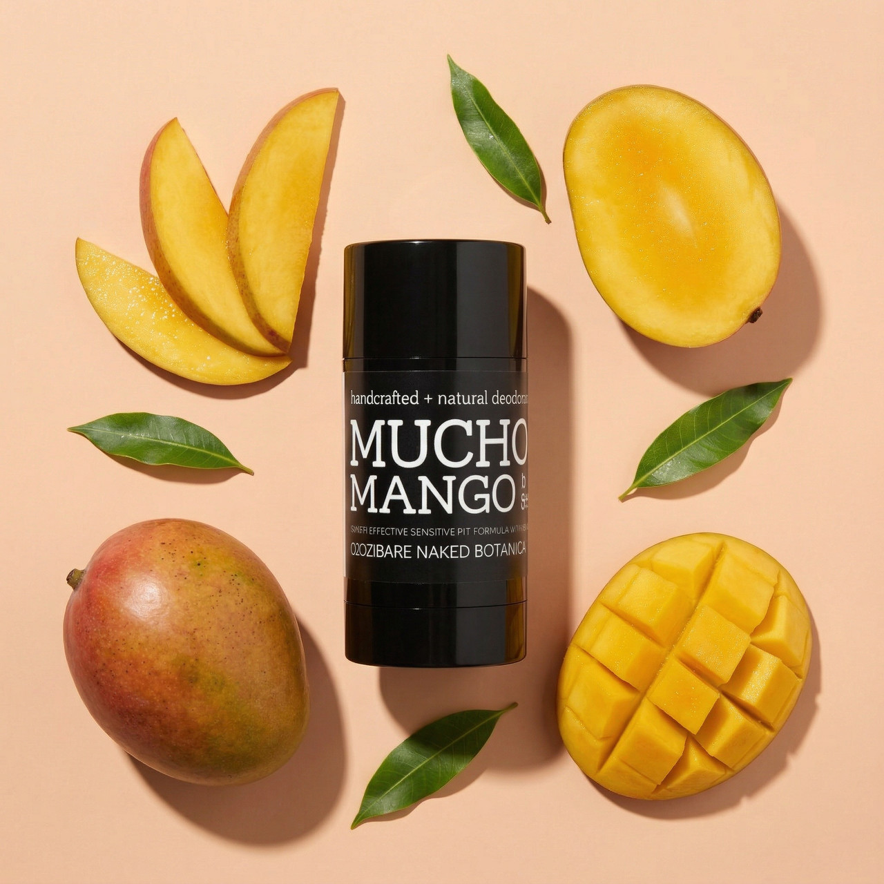 Mango magnesium natural deodorant by Bare Naked Botanicals in 2.5 oz container