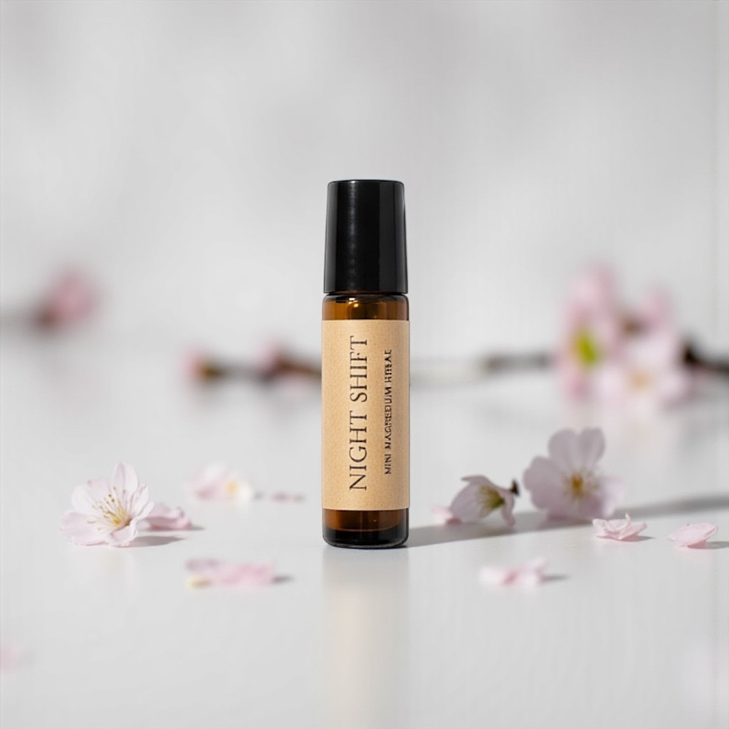 When stress, anxiety, or tension take over, reach for your pocket-sized moment of peace. Night Shift Mini Magnesium Reset combines the grounding power of pure Magnesium Chloride with a deeply restorative blend of Moroccan Argan Oil, Fractionated Coconut Oil, and rare, soothing essential oils to bring instant calm to body and mind.