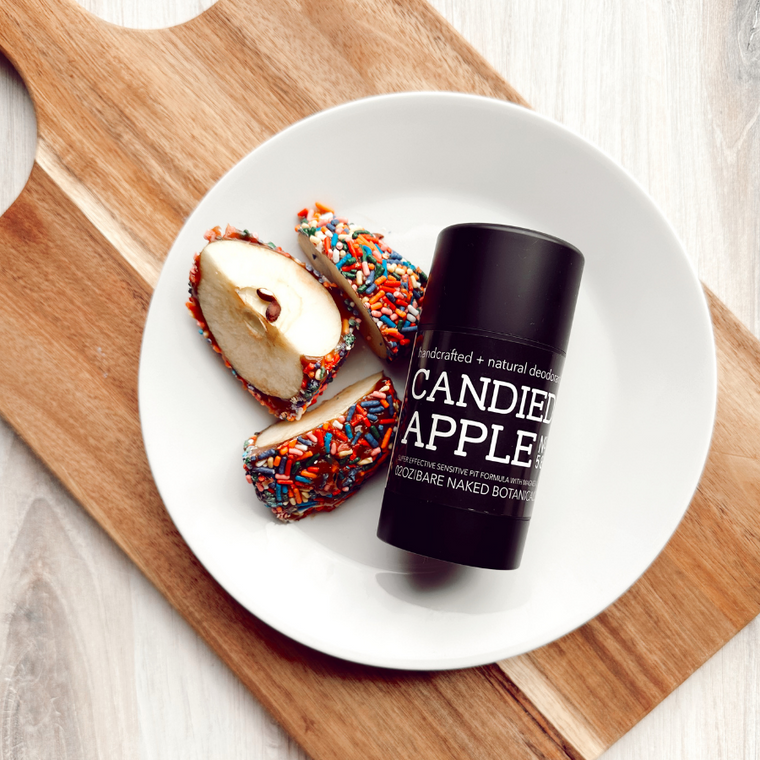 Indulge in the luxurious world of self-care with our Candied Apple natural deodorant. This delightful creation is your passport to underarm skin that feels fresh and sweet! Crafted with utmost care, Candied Apple is a testament to our commitment to your well-being and our planet. It's organic, cruelty-free, and toxin-free, and rich in magnesium ensuring that you can pamper yourself guilt-free and without the irritation that goes along with baking soda deodorants.