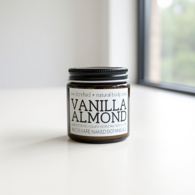 Indulge your skin with our luxurious body butter enriched with the soothing essence of vanilla and the nourishing properties of almond essential oil. Immerse yourself in a decadent experience that leaves your skin hydrated, silky smooth, and delicately scented.