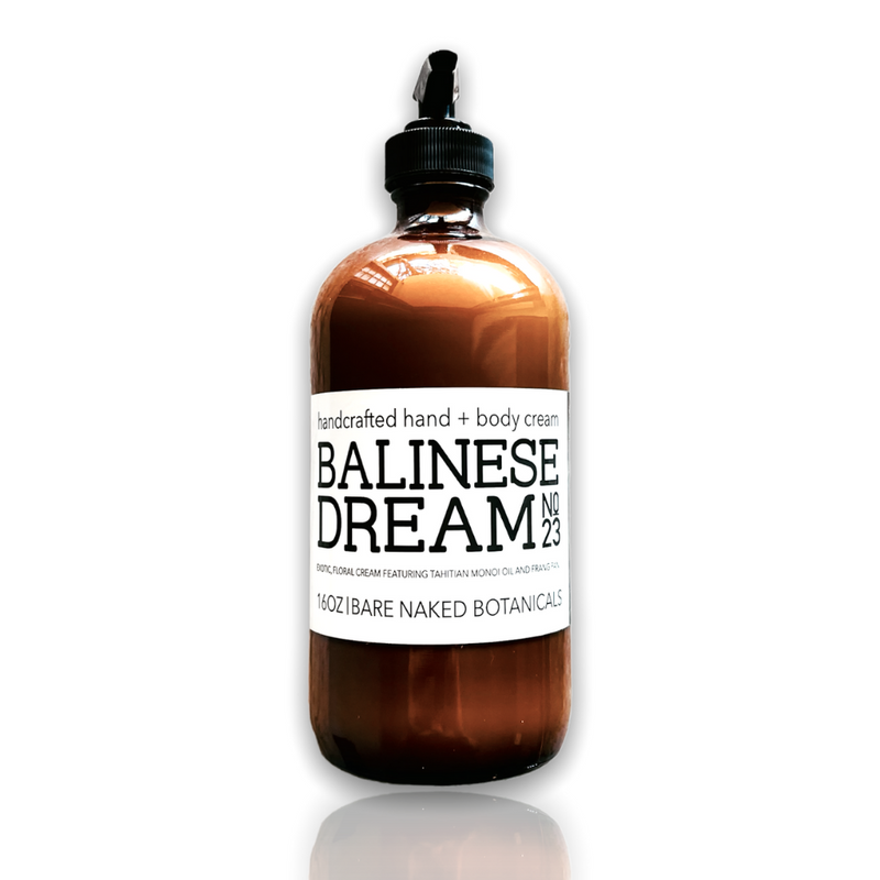 This handcrafted body cream has been described as a tropical vacation in a bottle! Tahitian Monoi oil has a rich Polynesian history and we're delighted to offer this sought after ingredient blended with frangipani absolute, also commonly known as plumeria. This flower with it's rich, sweet scent is native to South America and the Caribbean Islands. These delicate, tropical flowers create a dream team cream! 