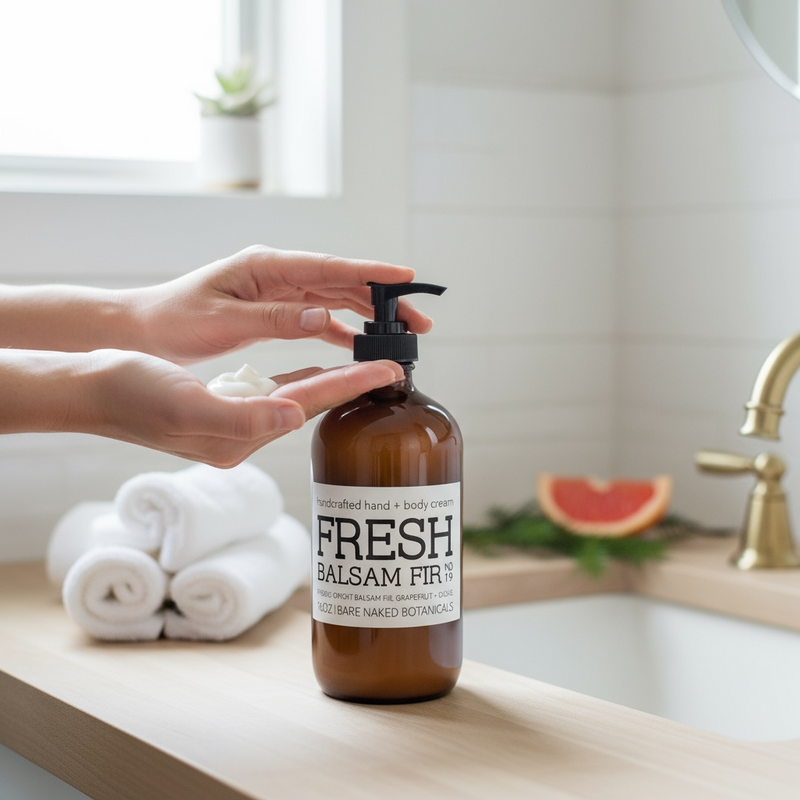 Our proprietary blend of fresh balsam fir, grapefruit, and clove offers a festive yet refreshing fragrance for the holiday. This rich, non-greasy body cream is here for a short time, so get yours now! 