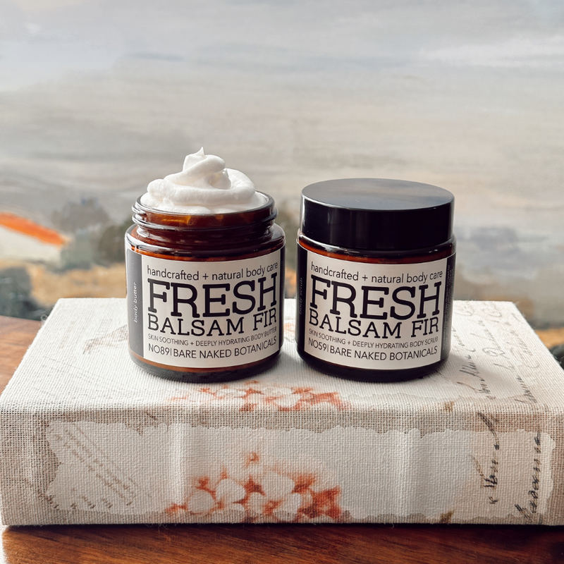 Our Fresh Balsam Fir body scrub is a sensory delight featuring the clean and subtly sweet combination of California Pink Grapefruit and Balsam Fir Essential Oils. Gently exfoliate and revitalize your skin with the refreshing citrus notes and the mild sweetness of balsam fir. This sugar scrub provides a spa-like experience, leaving your skin smooth, radiant, and delicately scented.

