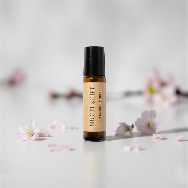 When stress, anxiety, or tension take over, reach for your pocket-sized moment of peace. Night Shift Mini Magnesium Reset combines the grounding power of pure Magnesium Chloride with a deeply restorative blend of Moroccan Argan Oil, Fractionated Coconut Oil, and rare, soothing essential oils to bring instant calm to body and mind.