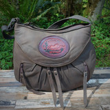 Distressed Brown Small Route #66 Hobo with Tooled Running Horse Medallion. 