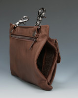 Distressed Brown Large Trigger Clip Bag