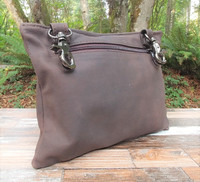 Distressed Brown Large Trigger Clip Bag