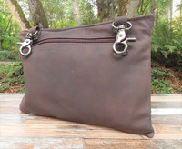 Distressed Brown Large Trigger Clip Bag