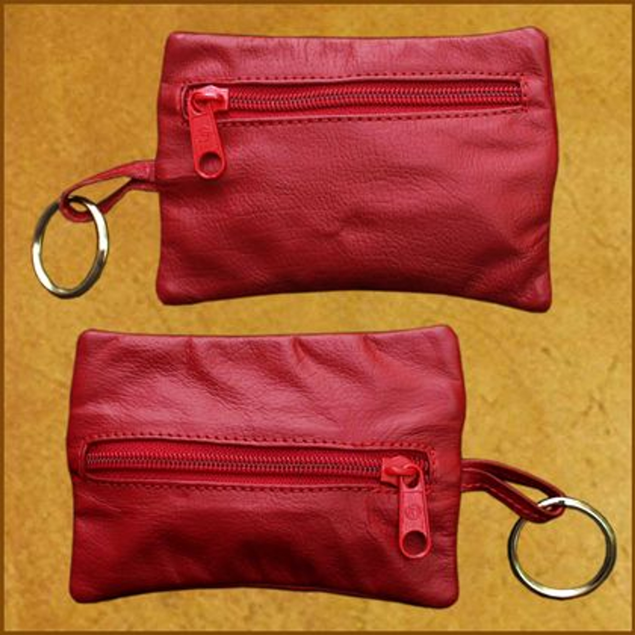PU Leather Mini Size Coin Purse, Change Purse With Zipper, Soft Leather Coin  Pouch Coin Purses & Pouches With Gift Bag (Red) - Yahoo Shopping