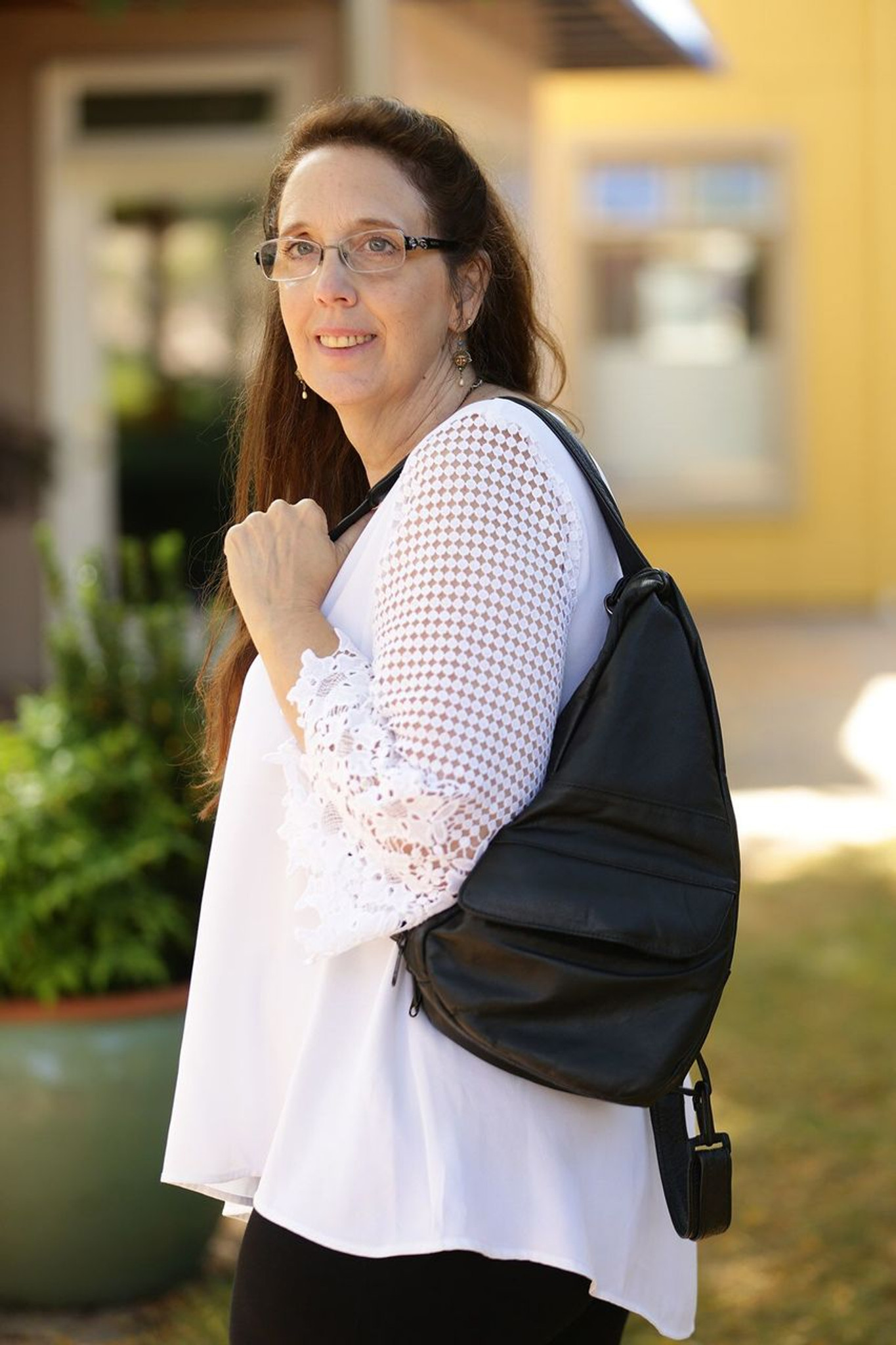 Cognac Brown Leather Convertible Backpack Shoulder Bag - The Waves