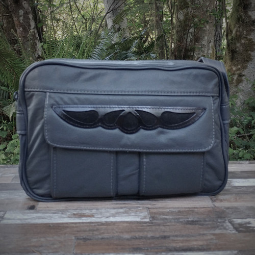 Grey "E" Bag Electronic Organizer with Overlay