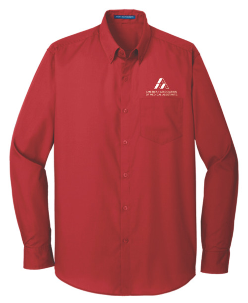 AAMA Port Authority® Long Sleeve Carefree Poplin Shirt