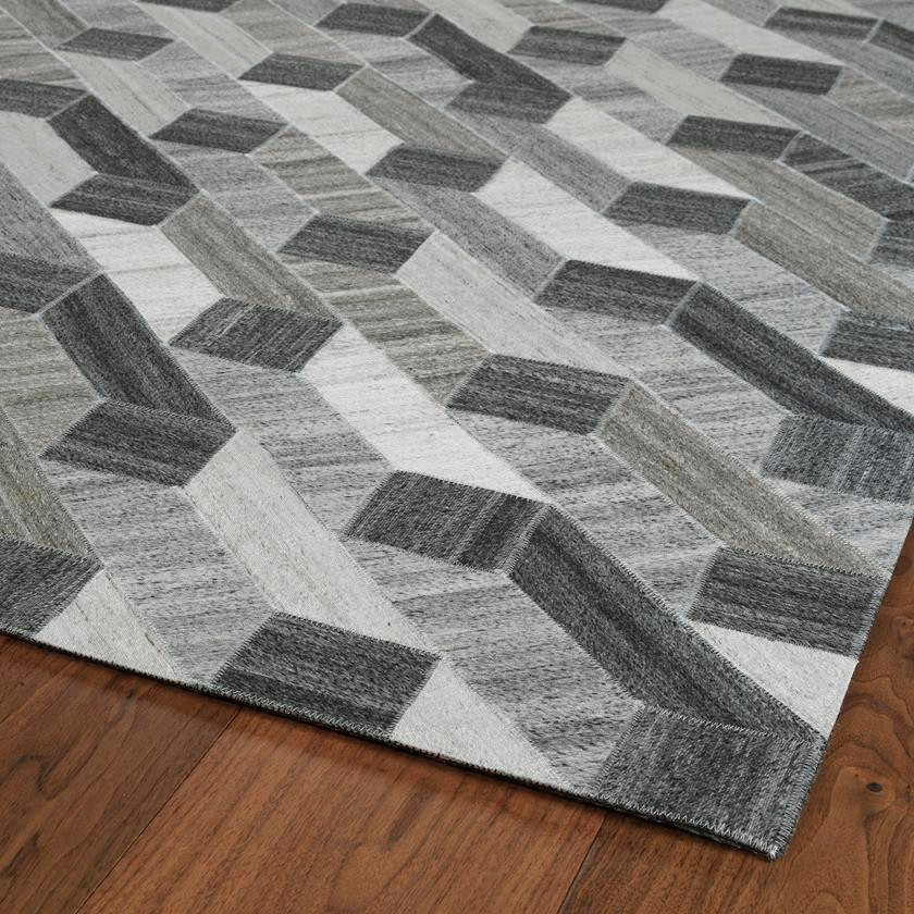 Kaleen Chaps CHP02-38 Charcoal Area Rug Corner