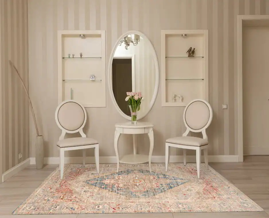 Loloi Claire CLE-04 Blue/Multi Area Rug Room Scene