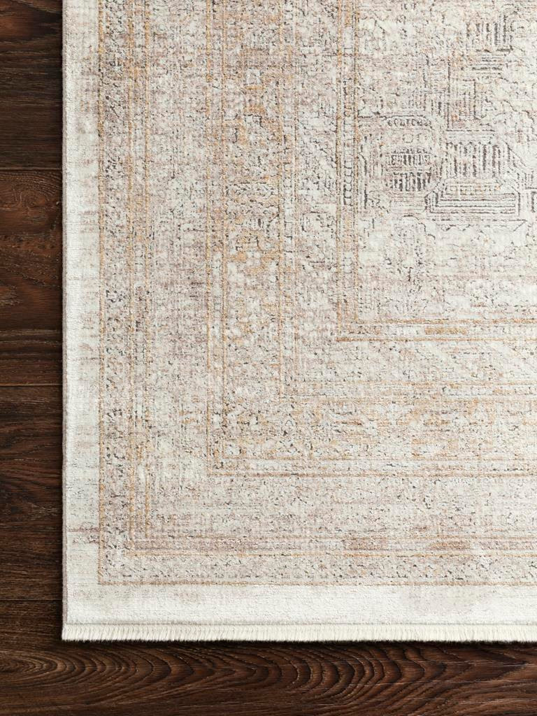 Loloi Gemma GEM-01 Sand/Ivory Area Rug Corner
