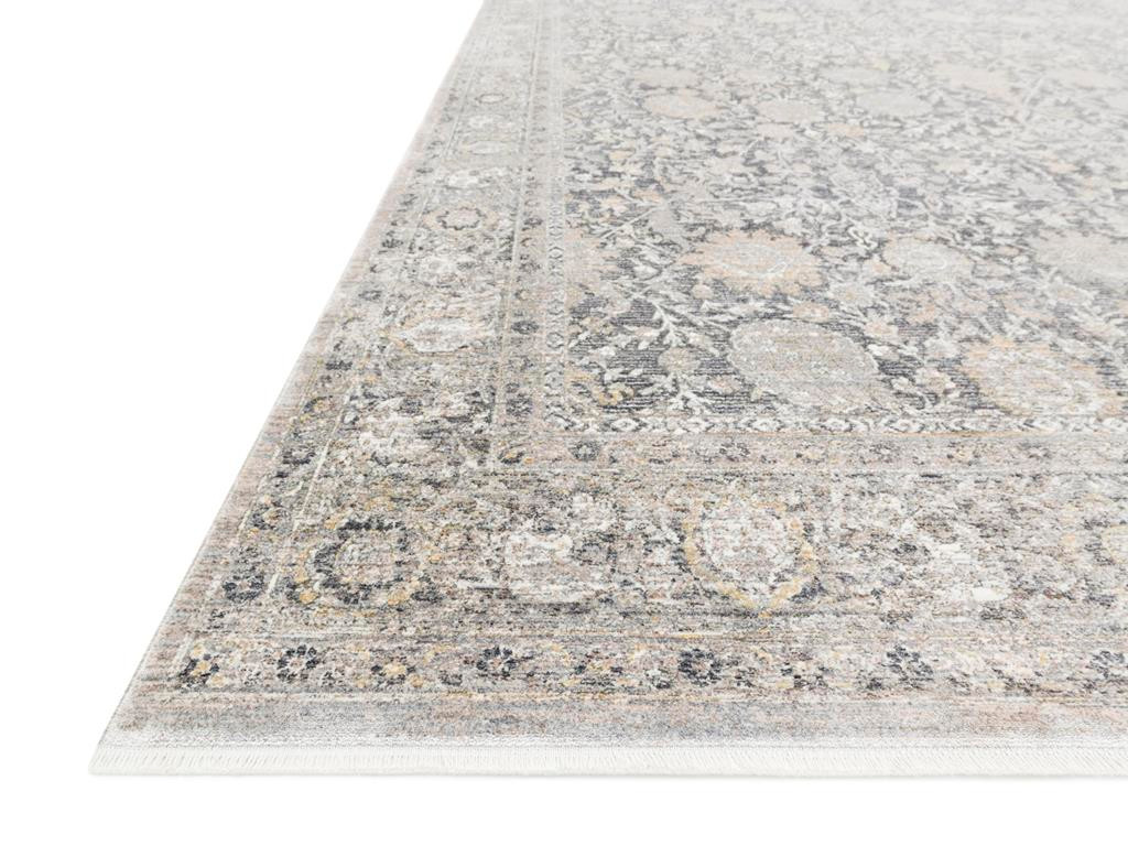 Loloi Gemma GEM-02 Charcoal/Sand Area Rug Angle