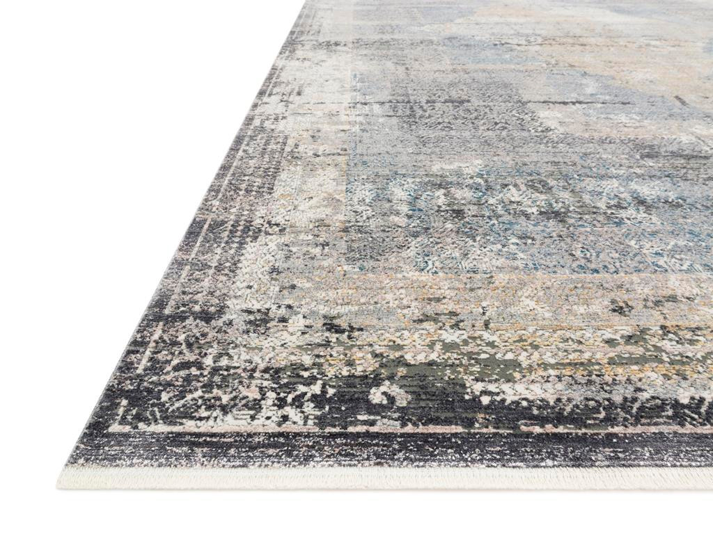 Loloi Gemma GEM-04 Charcoal/Multi Area Rug Angle