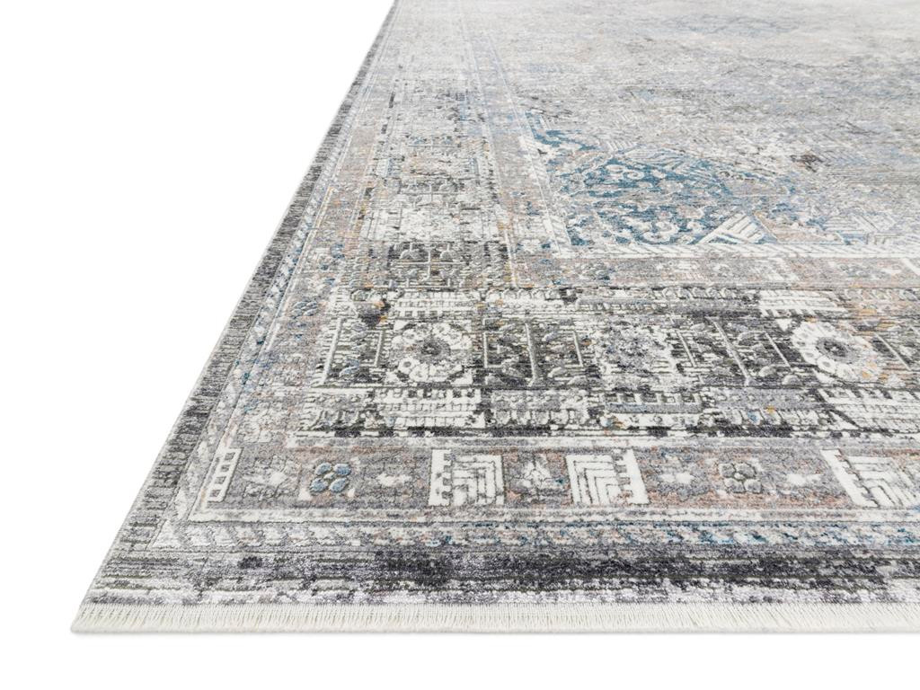 Loloi Gemma GEM-05 Silver/Blue Area Rug Angle