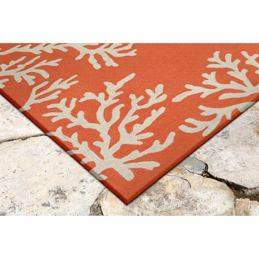 Liora Manne Capri 1620/17 Coral Border Orange Area Rug