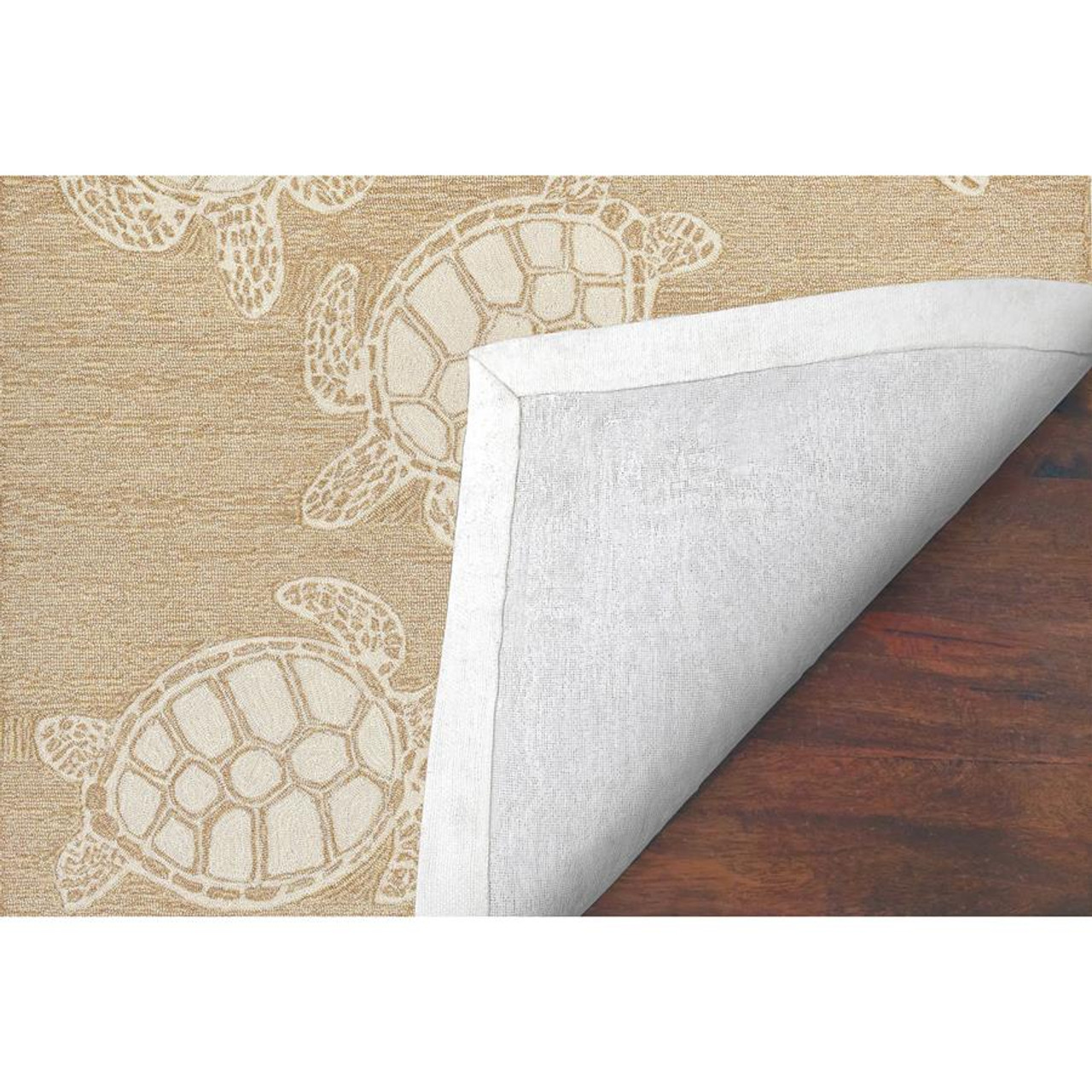 Liora Manne Capri 1634-12 Turtle Neutral Area Rug Backing