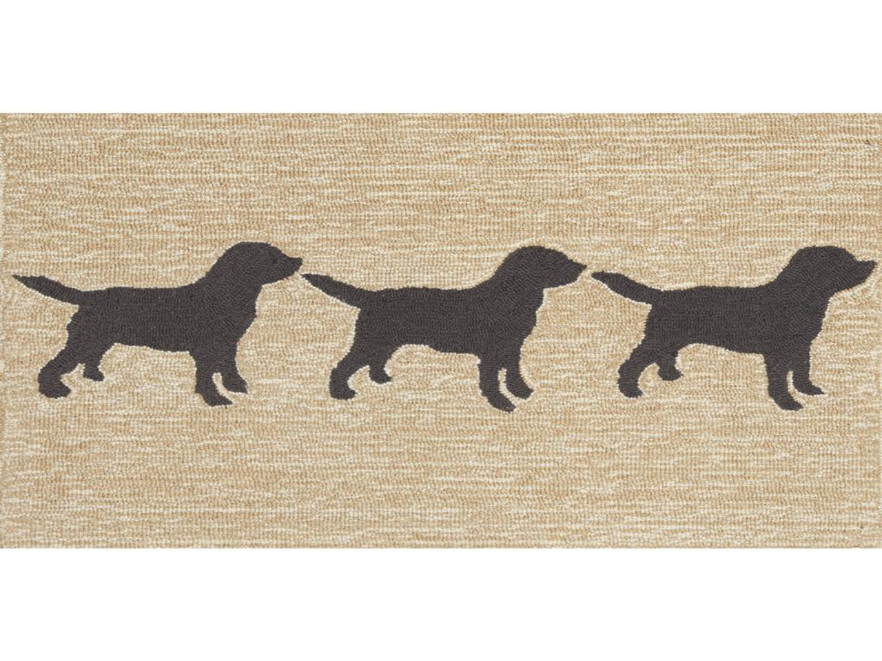 Liora Manne Frontporch 1467-48 Doggies Black Scatter Area Rug