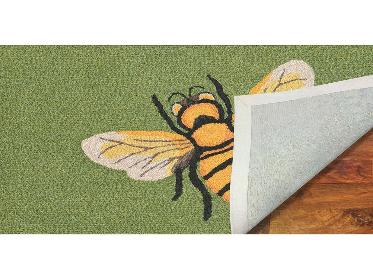 Liora Manne Frontporch 1505-06 Bee Green Area Rug Backing
