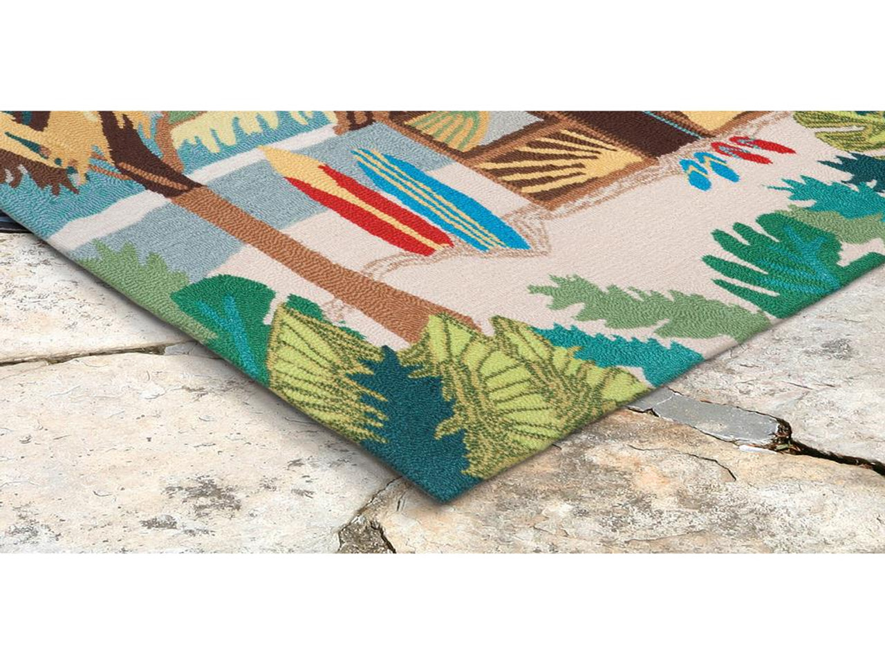 Liora Manne Frontporch 1536-44 Tiki Hut Multi Area Rug Corner