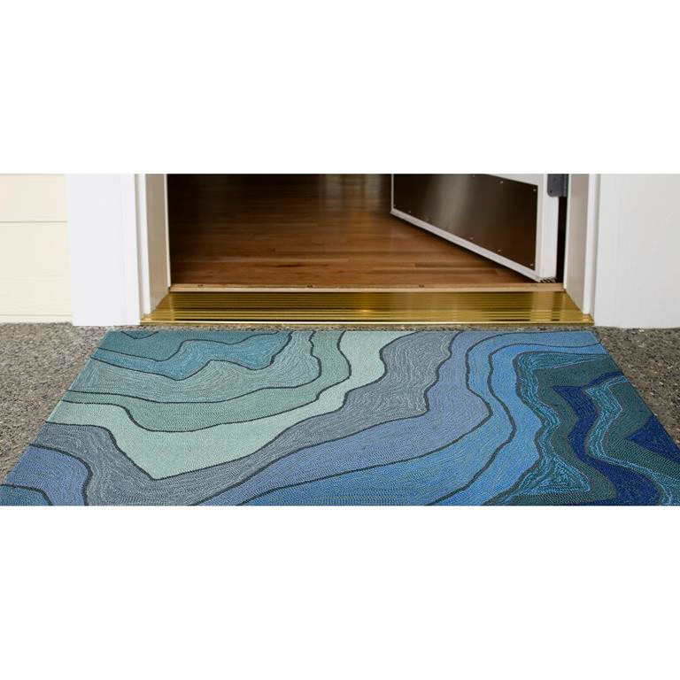 Liora Manne Ravella 2267-03 Mykonos Water Area Rug Room Scene