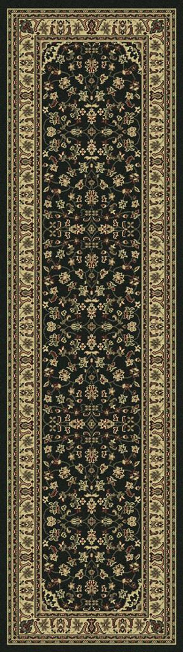 Radici Castello 953 Black Runner Area Rug