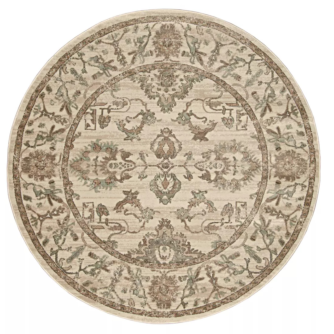 Radici Colosseo 3562 Bone Round Area Rug