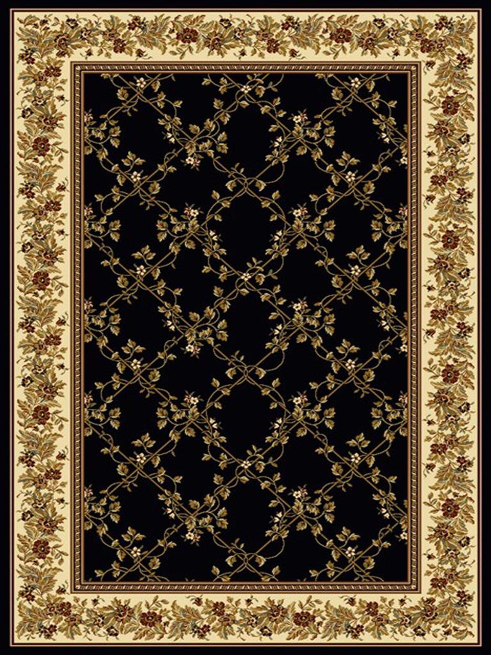 Radici Noble 1427 Black Area Rug