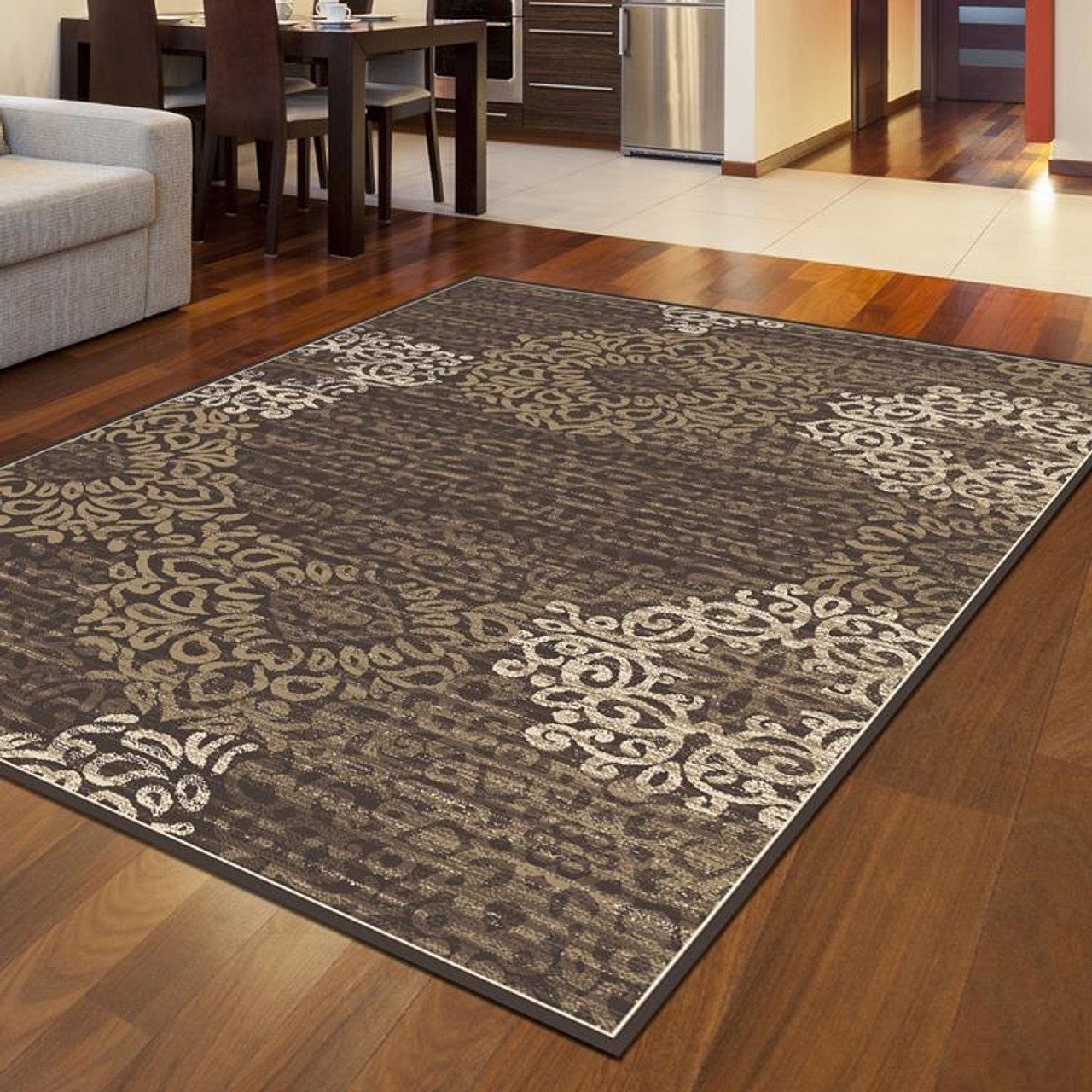 Radici Pisa 3471 Brown Area Rug Room Scene