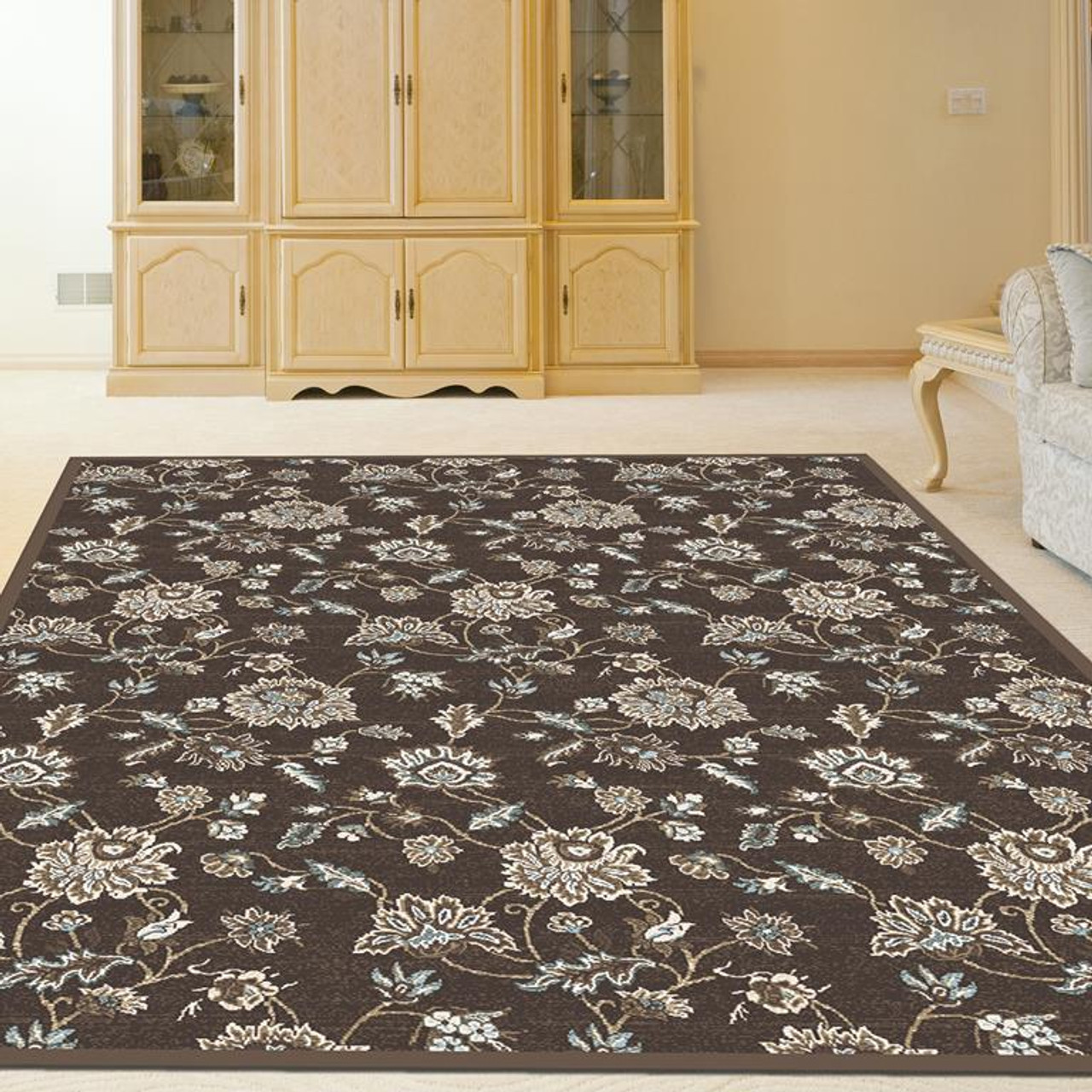 Radici Pisa 3475 Brown Area Rug Room Scene