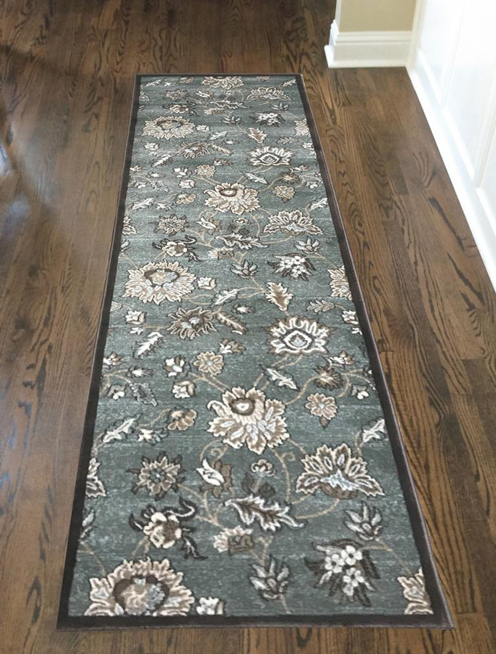 Radici Pisa 3475 Lt. Green Runner Area Rug Room Scene