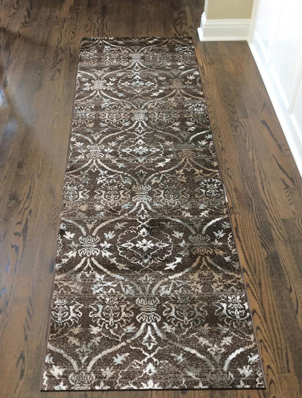 Radici Pisa 3746 Brown Runner Area Rug Room Scene