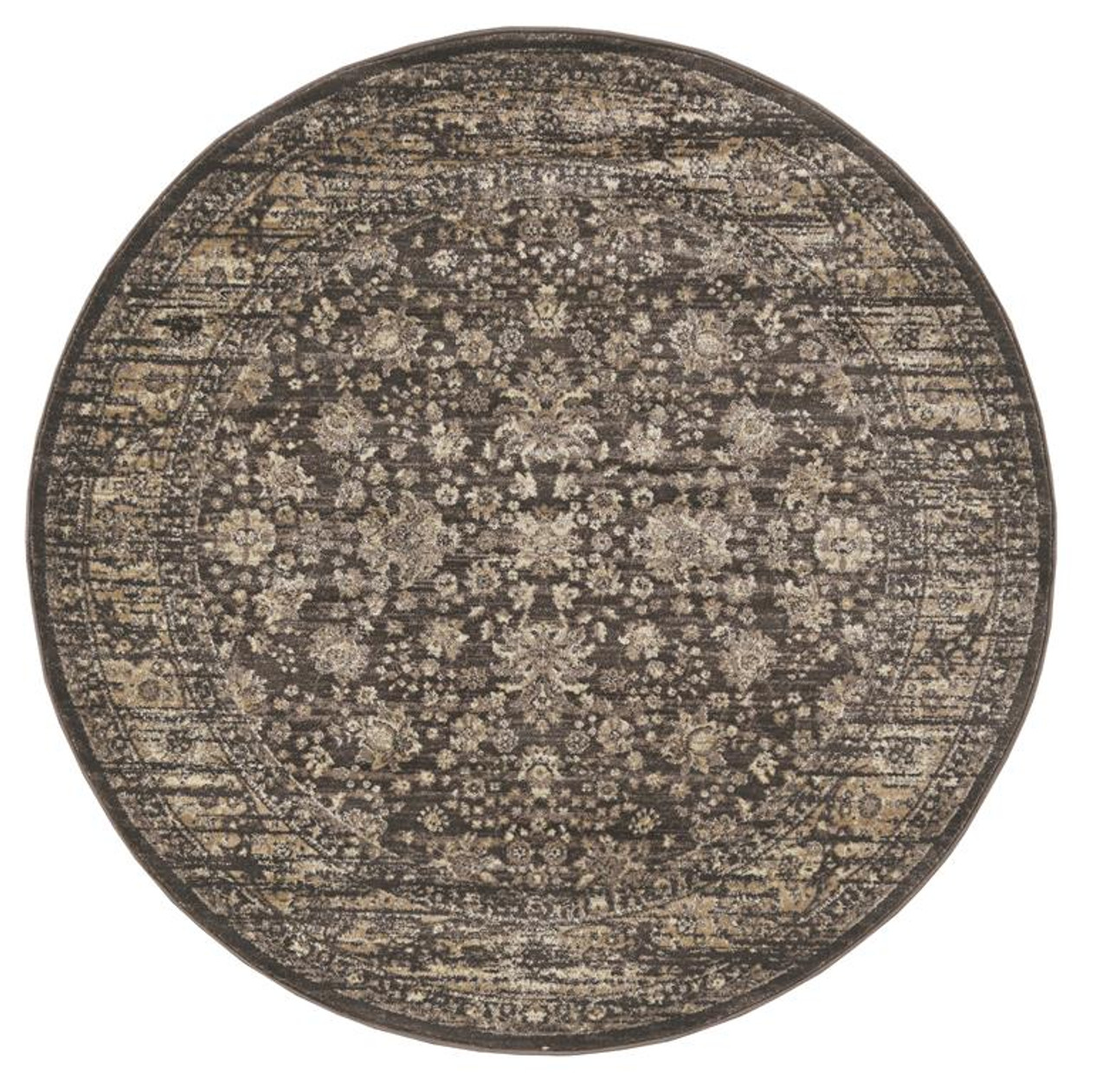 Radici Seriate 501 Lt. Brown Round Area Rug
