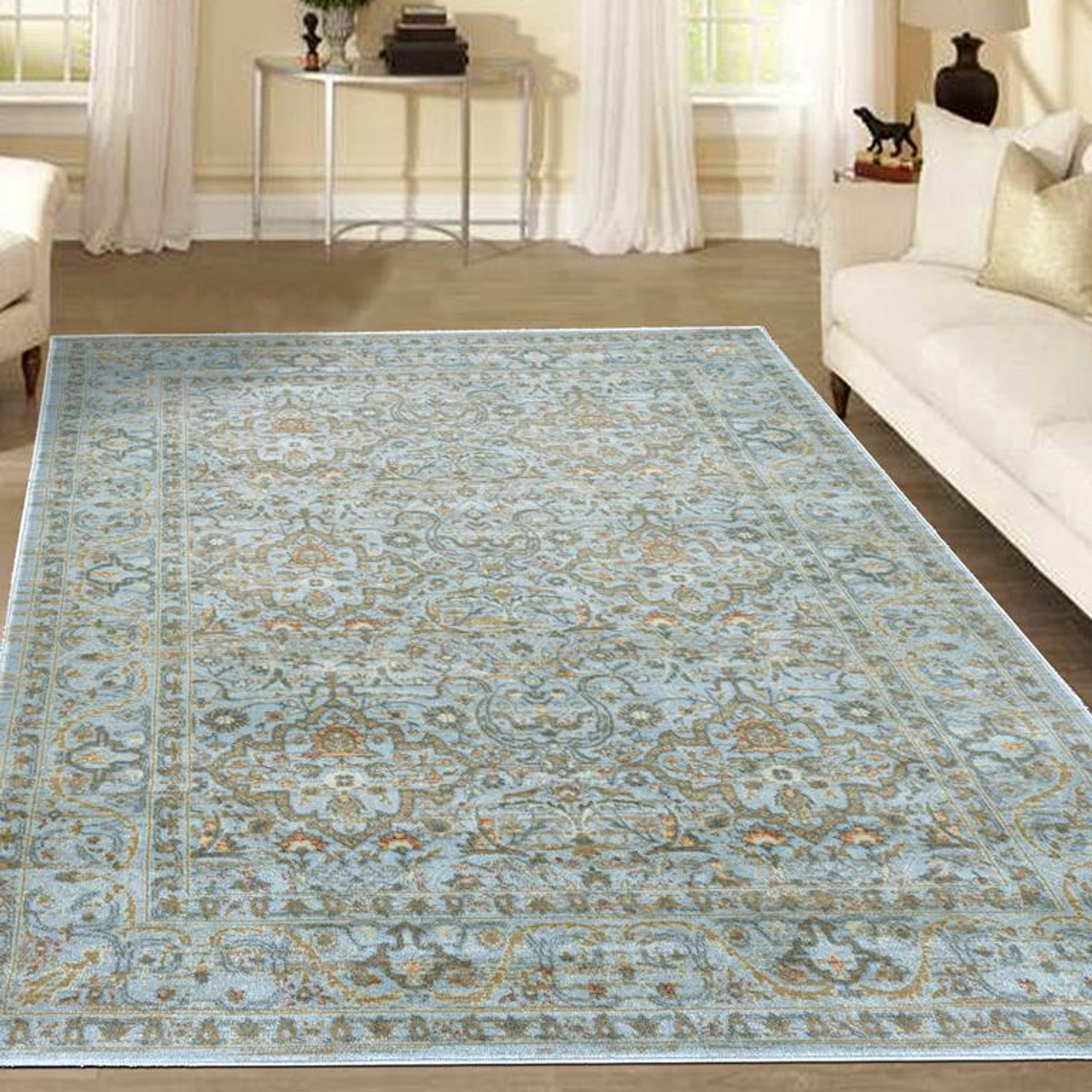 Radici Seriate 502 Lt. Blue Area Rug Room Scene