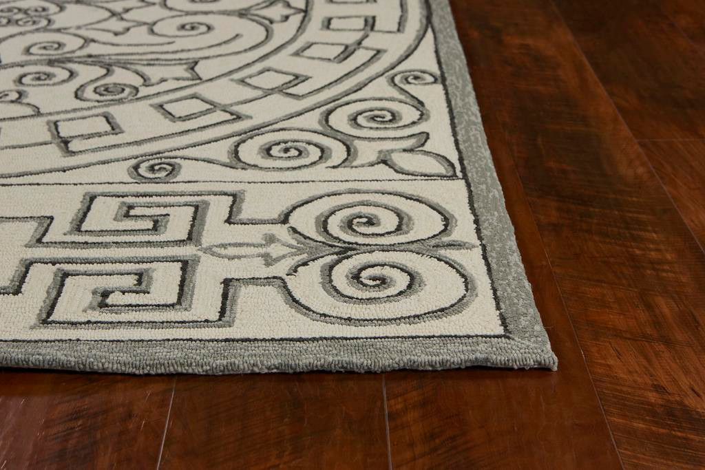 Kas Harbor 4246 Ivory/Grey Irongate Area Rug Corner