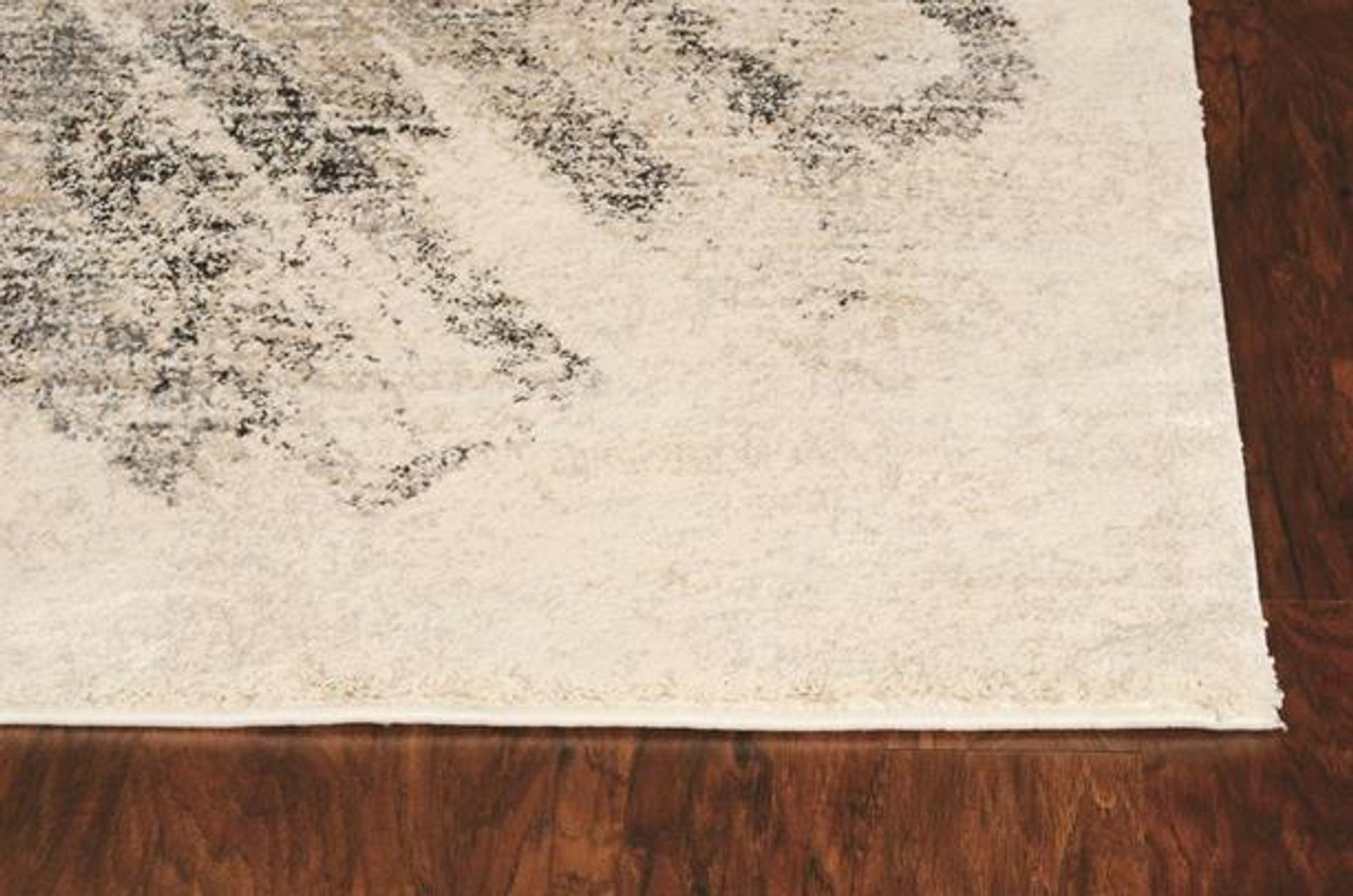Kas Hue 4715 Ivory/Grey Luster Area Rug Corner