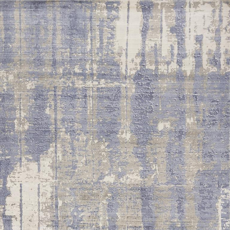 Kas Indulge 0802 Grey/Blue Drizzle Area Rug Swatch 2