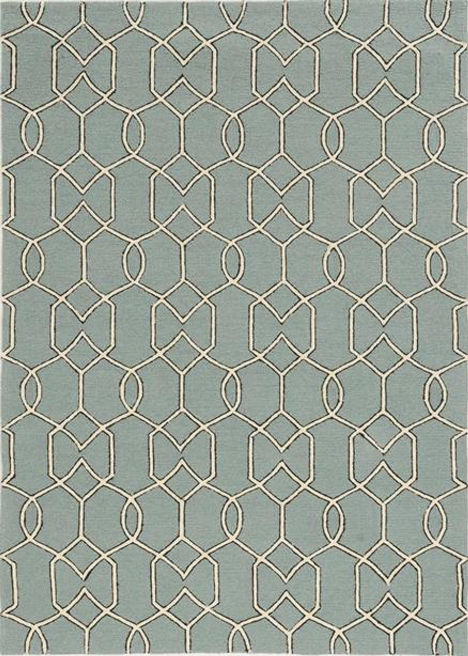 Kas Libby Langdon Hamptons 5232 Spa Groovy Gate Area Rug