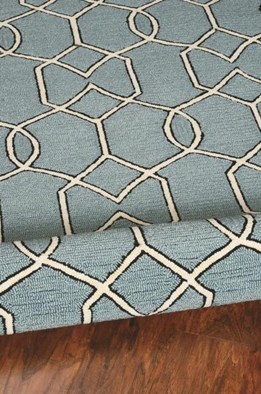 Kas Libby Langdon Hamptons 5232 Spa Groovy Gate Area Rug Texture