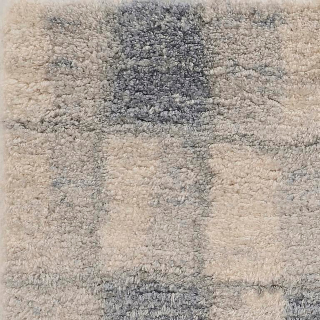 Kas Merino 6702 Ivory/Blue Cityscape Area Rug Detail 2