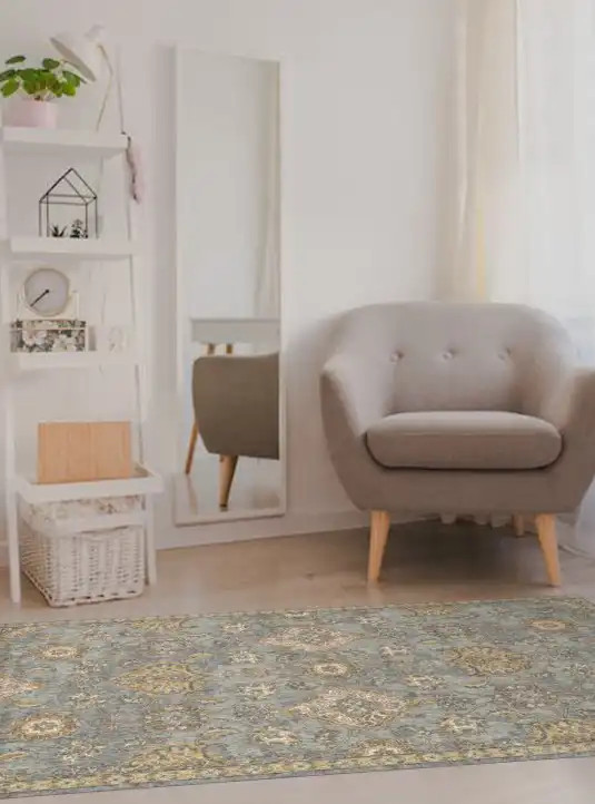 Kas Ria 6821 Sage Green Sofia Area Rug Room Scene