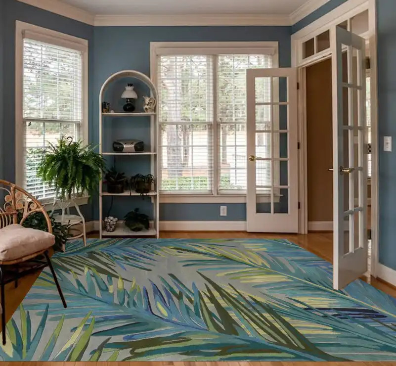 Kas Sparta 3156 Grey/Blue Montego Area Rug Room Scene